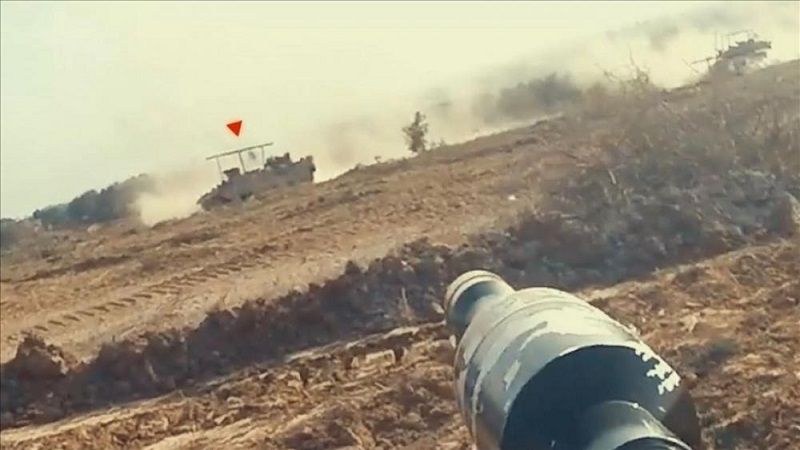 فلسطين المحتلة: كتائب القسام تدمر دبابة ميركافا صهيونية بقذيفة تاندوم شرق بيت لاهيا 