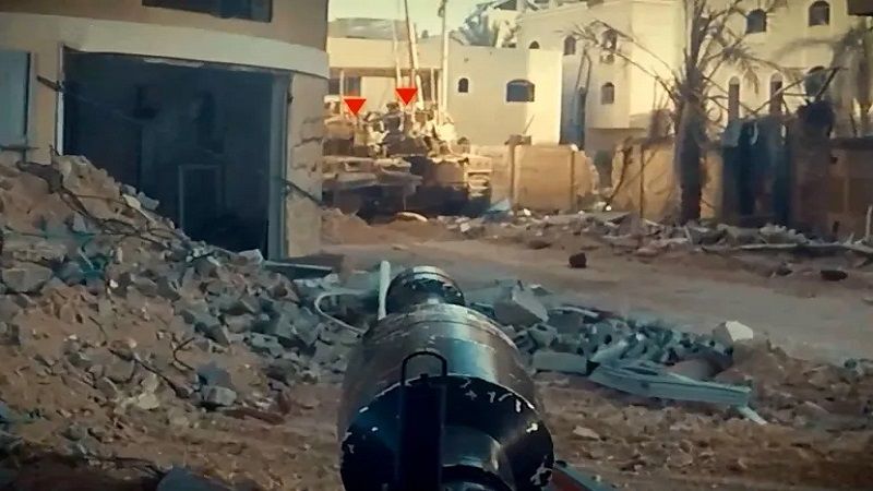 فلسطين المحتلة: كتائب القسام تستهدف قوة صهيونية متحصنة داخل مبنى في المغراقة وسط القطاع