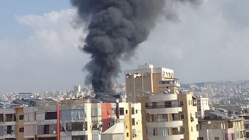لبنان: إخماد حريق مولد كهربائي في موقف للسيارات في صيدا