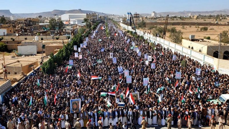 اليمن: مسيرات مليونية في صنعاء والمحافظات الأخرى تضامنا مع الشعب الفلسطيني ونصرة لأهل غزة