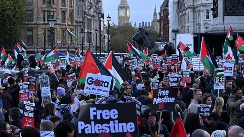 تظاهرات في مدن أوروبية عدة تضامنًا مع غزة وتنديدًا بالعدوان الإسرائيلي المستمر