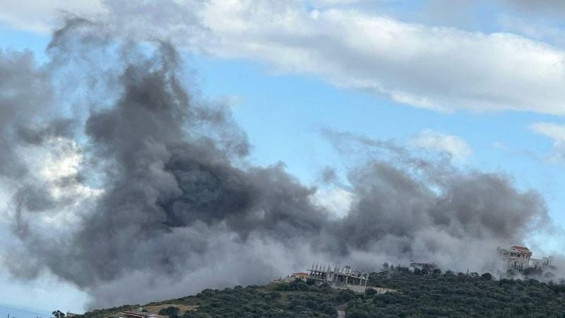 الطيران الحربي الصهيوني المعادي نفّذ غارة جوية استهدفت بالصواريخ بلدة كفركلا