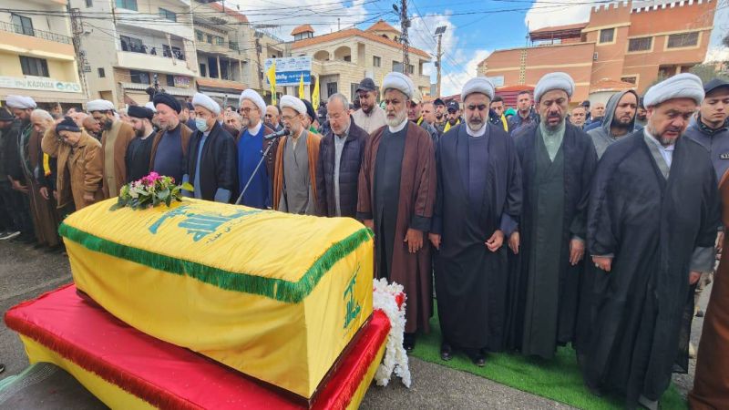 حزب الله شيّع الشهيد على طريق القدس حسين أرسلان