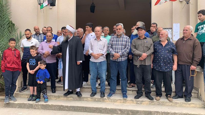 لبنان: وقفة تضامنية مع الشعب الفلسطيني أمام مسجد الغفران في صيدا