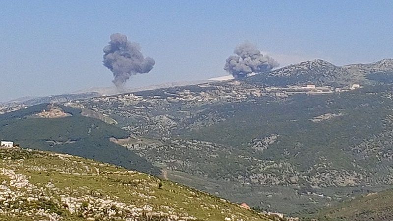 لبنان: الطيران الحربي الصهيوني يشنّ غارتين بالصواريخ استهدفتا مرتفعات الهبارية وإطراف كفرحمام