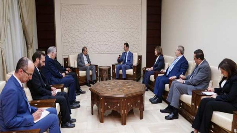 الأسد يستقبل كبير مساعدي وزير الخارجية الإيراني واللقاء يتناول المراحل التي قطعتها الحرب على الإرهاب