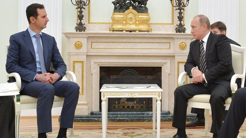 الأسد وبوتين يتبادلان التهنئة بالذكرى الـ75 لقيام العلاقات الدبلوماسية بين البلدين