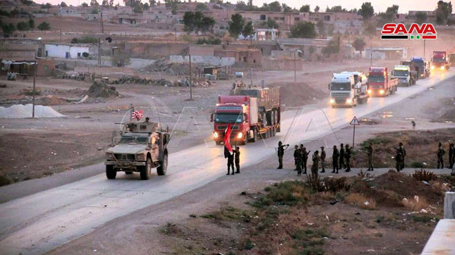  انسحاب أميركي باتجاه العراق وتعزيزات للجيش السوري في ريف الحسكة 