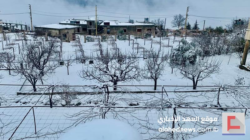 لبنان يستقبل العاصفة "هبة".. طرقات مقطوعة بالثلوج