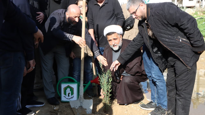 "جهاد البناء" تطلق حملة لزراعة 120 شجرة سرو في السان تيريز