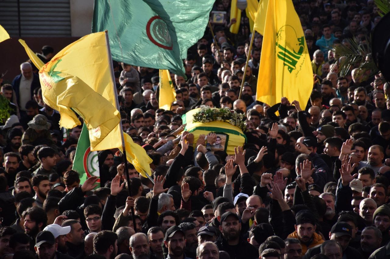 حزب الله يُشيّع الشهيد على طريق القدس حسن علي نجم في بلدة عدشيت الجنوبية